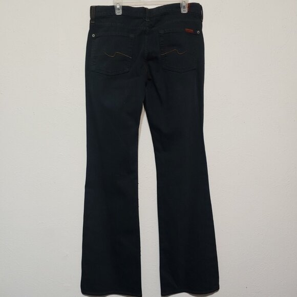 7 for all mankind size 28 Women's Bootcut midrise Jean Dark Wash Graphite - Picture 2 of 6